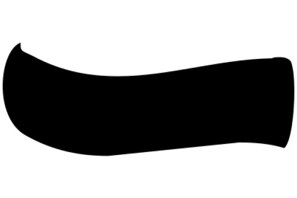 A Simple Black Shape on a White Background