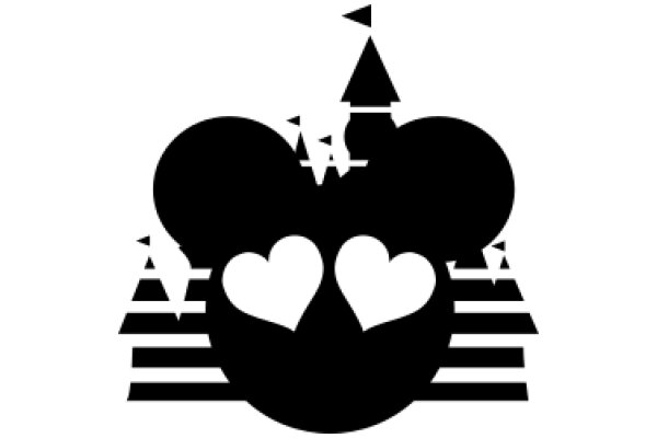 A Silhouette of a Heart and Castle, Symbolizing Love and Adventure