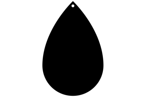 A Solid Black Drop Shape