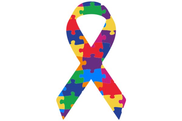 Vibrant Puzzle Ribbon: A Symbol of Hope and Awareness Campaign