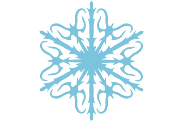 Stylized Blue Snowflake Design