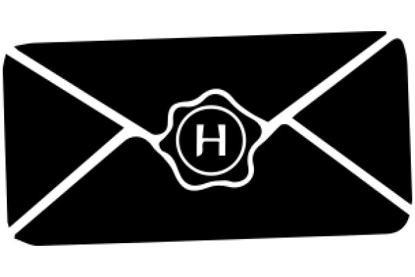 A Envelope with a White H Logo