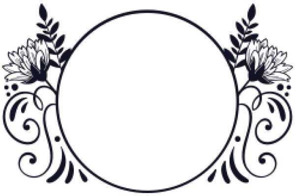 Elegant Oval Frame with Floral Design