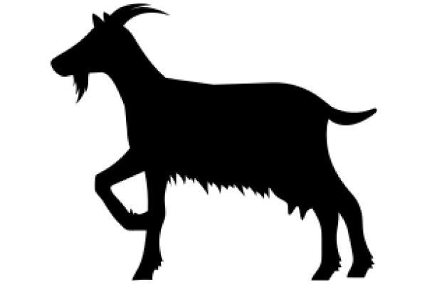 A Silhouette of a Goat with a Beard