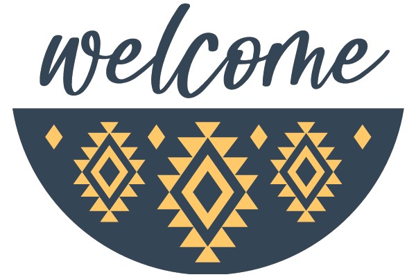 Welcome Sign with a Native American Design