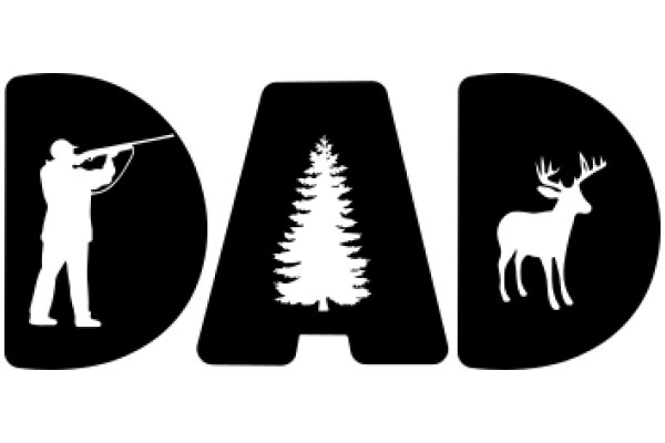 A Father's Love: A Silhouette of a Dad, His Son, and a Deer