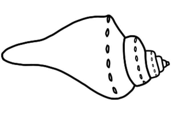 Simplistic Line Drawing of a Conical Shell