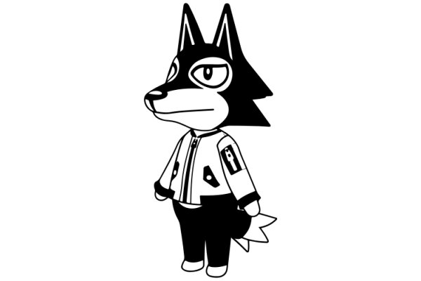 A Stylish Fox Character in a Jacket and Pants