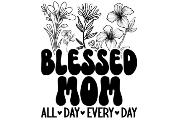 Blessed Mom: A Floral Affirmation Poster