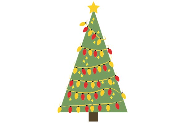 A Festive Christmas Tree Illustration