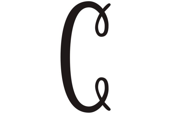 Simplicity in Design: A Black Letter 'C'