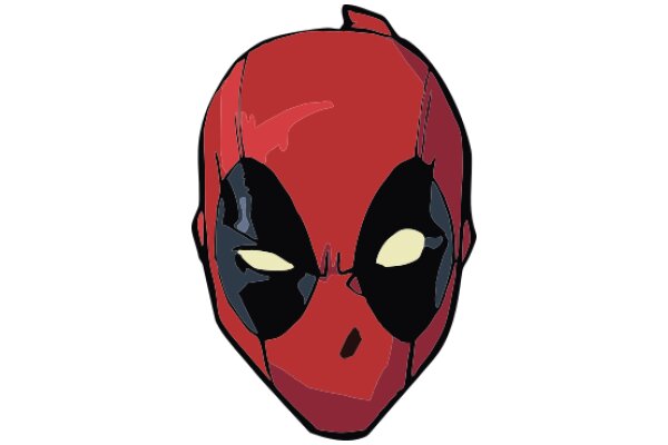 A Stylized Portrait of Deadpool's Head