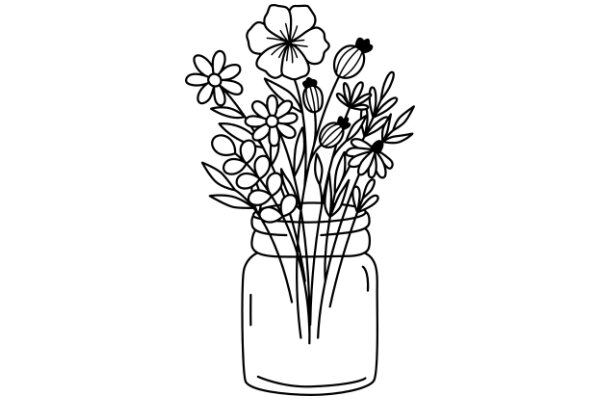 A Delightful Bouquet of Flowers and Plants in a Vase