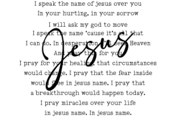 A Poignant Prayer for Jesus' Name