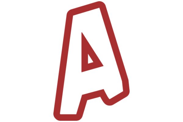 AI-Generated Image: A Red Letter 'A' with a Pixelated Background