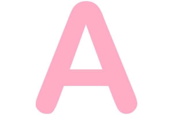 A Pixelated Letter 'A' in Pink