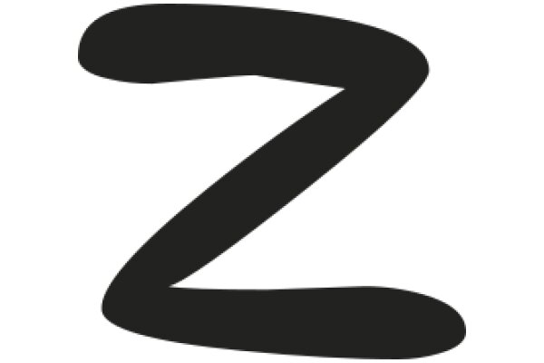 Simplistic Black Logo of the Letter 'Z'