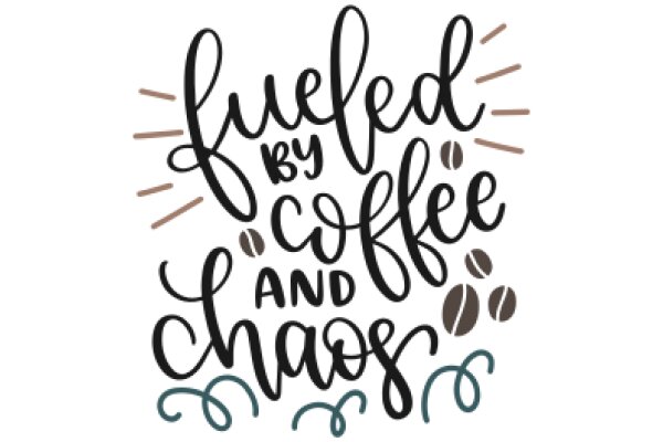 Fueled by Coffee and Chaos: A Graphic Design of a Coffee Lover's Motto