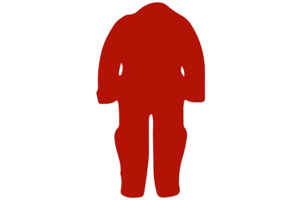 A Red Silhouette of a Humanoid Figure