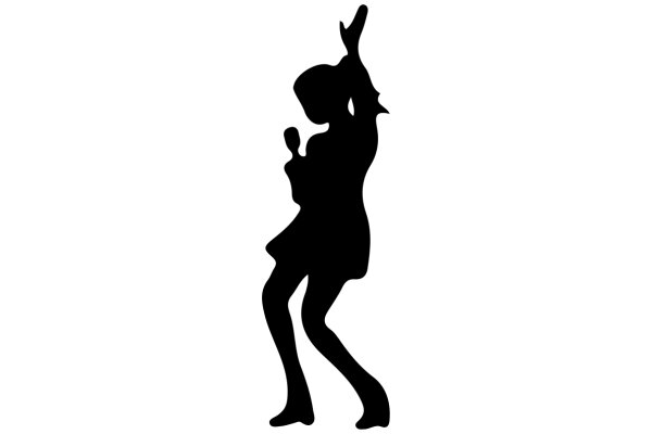 Silhouette of a Person in a Dance Pose