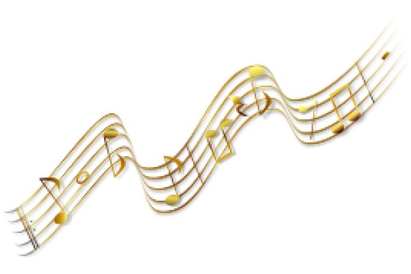 Musical Harmony: A Visual Symphony of Gold Notes