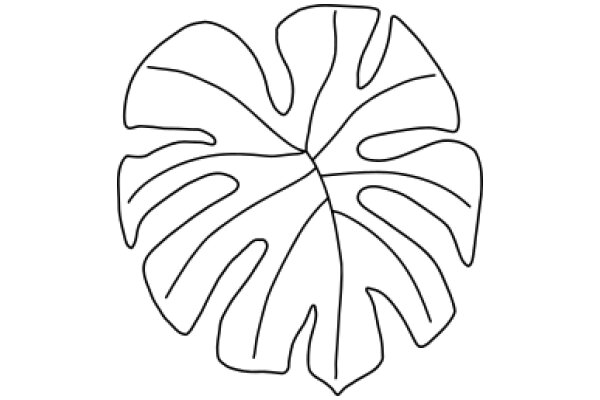 Simplistic Line Art of a Flower-like Pattern