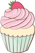 Delightful Pink Cupcake with a Strawberry Top