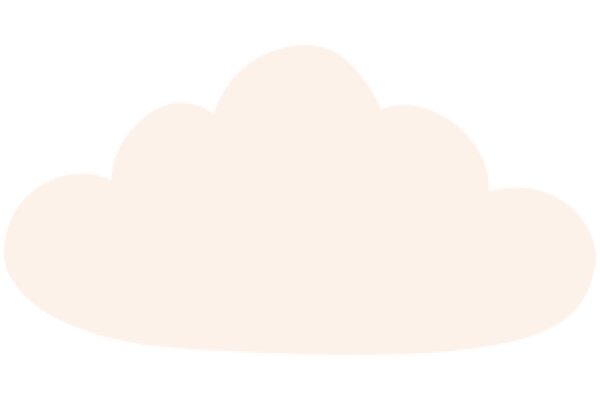 Simplistic Cloud Icon with a Soft Pink Hue