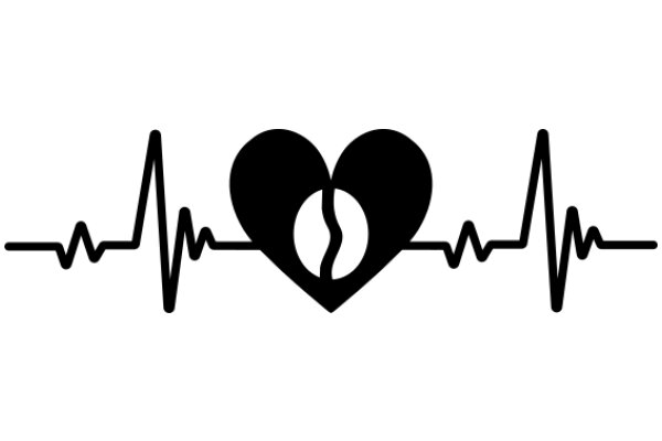 Electrocardiogram with a Heart Symbol