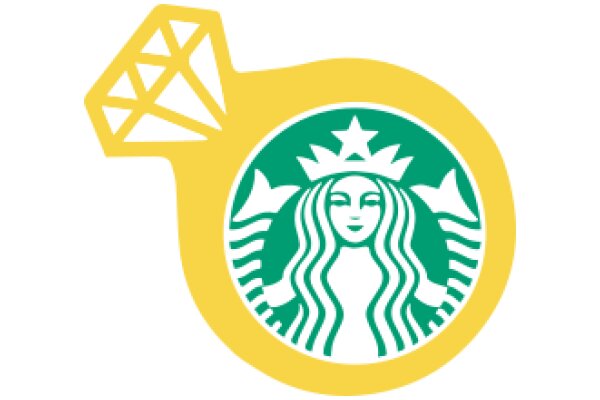 Starbucks Logo with a Diamond Ring Superimposed