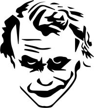 The Joker's Silhouette: A Classic Icon in Black and White