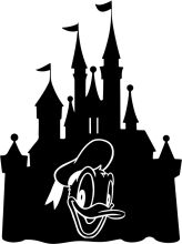 Disney's Classic Castle Silhouette with Duck