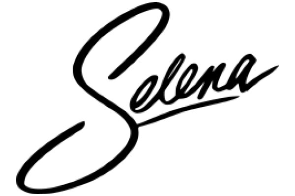 Stylized Signature of 'Selena' in Black Ink on White Background