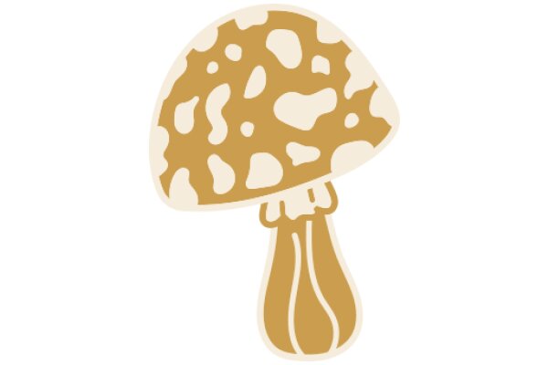 A Delightful Illustration of a Mushroom with a Stem