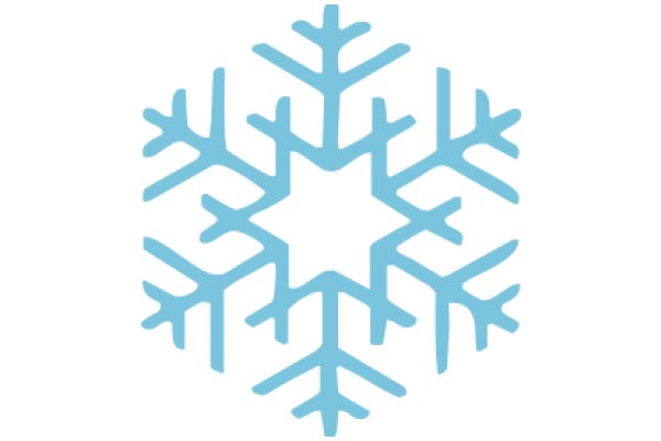 Stylized Blue Snowflake Design