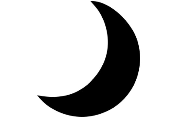 A Simple Black Crescent Moon