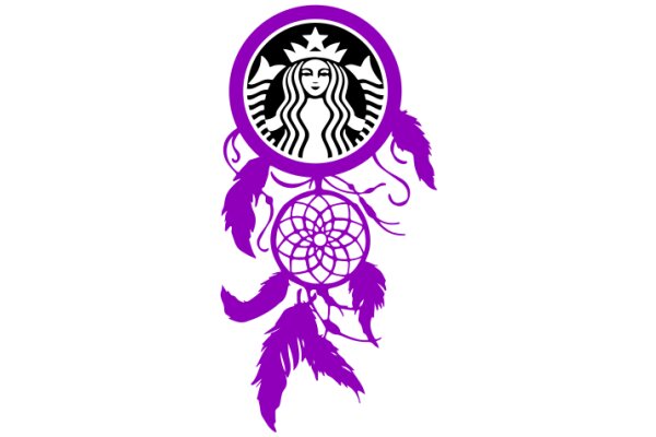 Stylized Starbucks Logo with Dreamcatcher Design