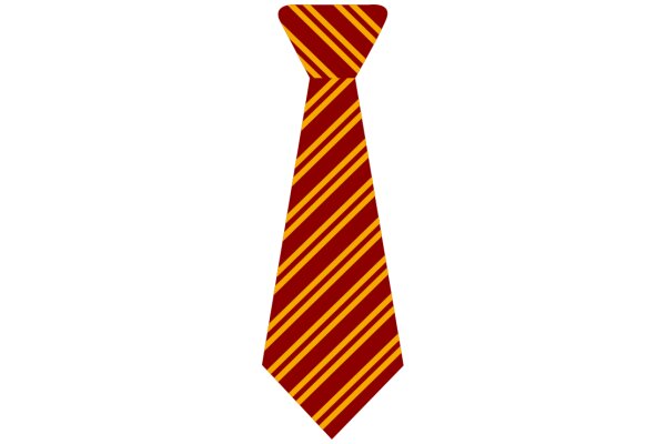 Vibrant Red and Yellow Striped Tie