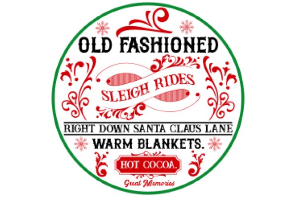 Holiday-themed Advertisement for Old Fashioned Sleigh Rides