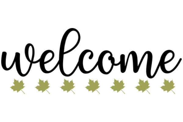 Welcome Sign with Maple Leaf Design