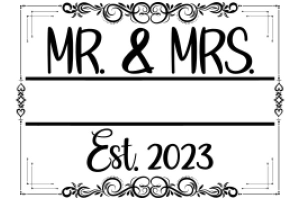 A 2023 Wedding Invitation: Mr. and Mrs. Est. 2023