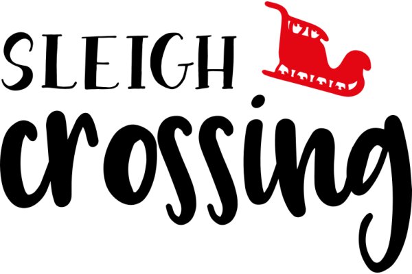 Sleigh Crossing: A Festive Sign for the Holiday Season