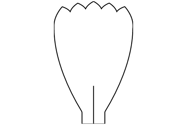 Simplified Line Drawing of a Basket