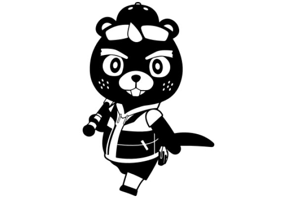 Stylish Illustration of a Bear Character