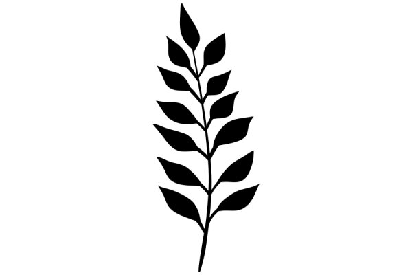 Simplistic Art: A Stylized Leaf Design