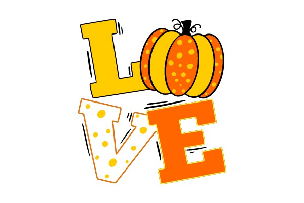 Celebrating the Festive Spirit with a Pumpkin-Themed 'Love' and 'Vegetables'!