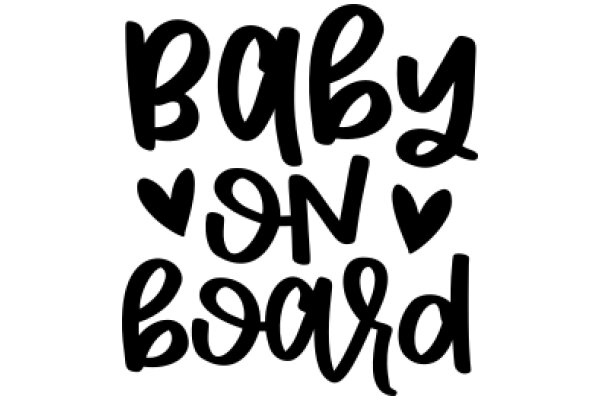 Stylish Baby On Board Sign with Heart Design