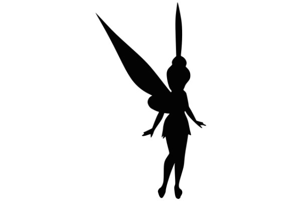 Silhouette of a Fairy with a Wand