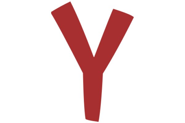 A Pixelated 'Y' on a White Background