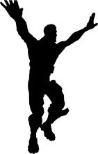 Silhouette of a Jubilant Figure